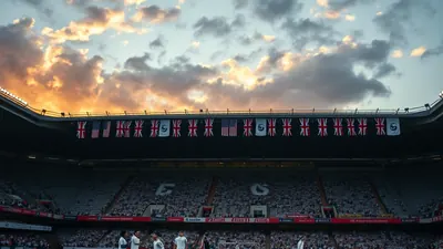 A hyper-realistic editorial shot of a pre-season friendly on a sun-drenched Austrian training ground: two anonymous...