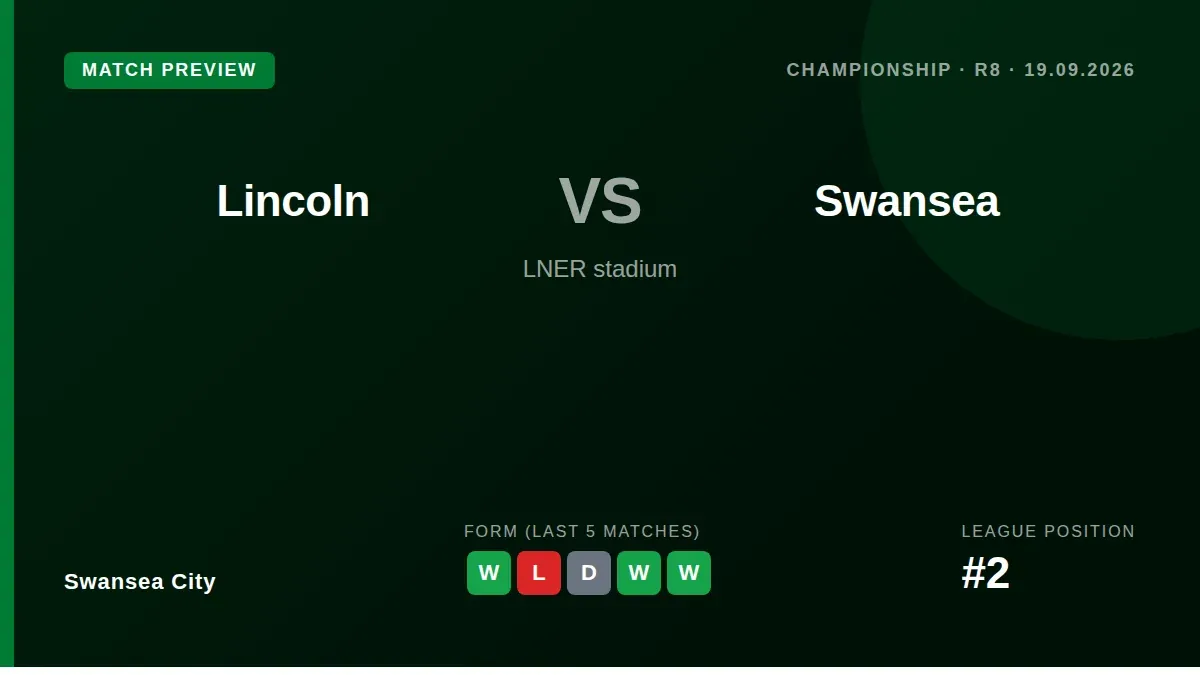 Swansea City visit Lincoln this weekend looking to continue their strong start to the Championship season, which sees...